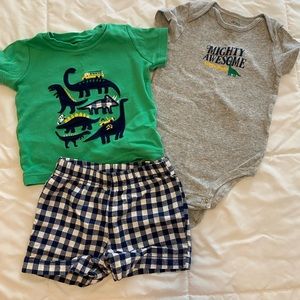 Baby boy dinosaur set
